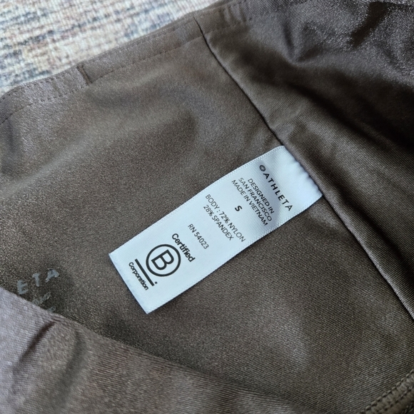 Athleta Elation Shine Tight High Rise Full-Length 7/8 Leggings Coffee House Sz S - Picture 6 of 8